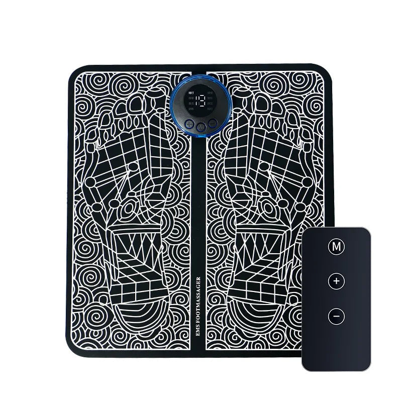 Tapis de massage pour les pieds avec stimulateur de points d'acupuncture EMS