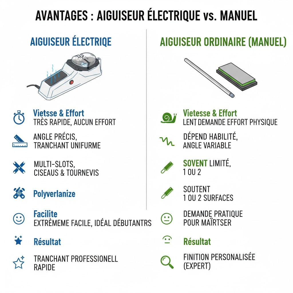 Fini les Couteaux Qui Ne Coupent Plus – Affûtez Facilement, Sans Effort ⭐⭐⭐⭐⭐ (8450) Avis