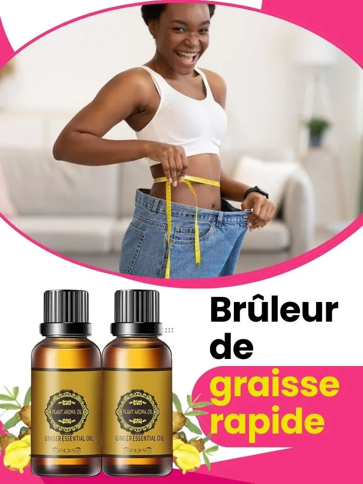 HUILE DE GINGEMBRE , DRAINEUR DU VENTRE