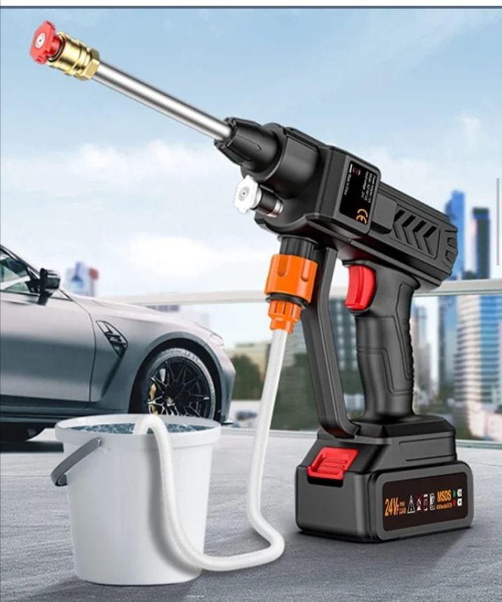 Pistolet de Lavage Haute Pression Sans Fil Rechargeable à deux(2) batteries 48vf