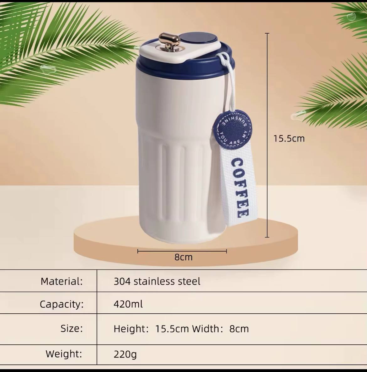 Mug Thermos Intelligent avec Affichage de Température – 450ML ☕️🌡️