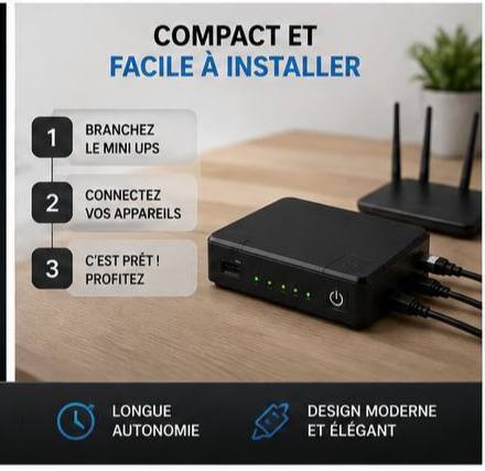 Mini UPS Intelligent pour Routeur Wi-Fi 🔋📶