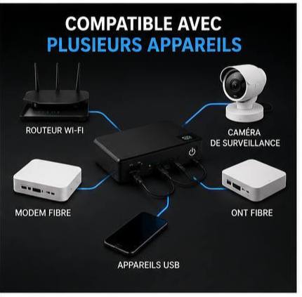 Mini UPS Intelligent pour Routeur Wi-Fi 🔋📶