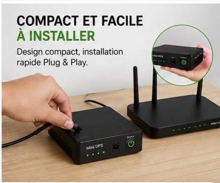 Mini UPS Intelligent pour Routeur Wi-Fi 🔋📶