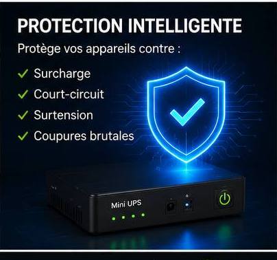 Mini UPS Intelligent pour Routeur Wi-Fi 🔋📶
