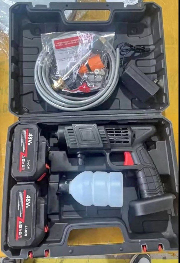 Pistolet de Lavage Haute Pression Sans Fil Rechargeable à deux(2) batteries 48vf